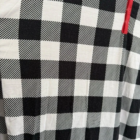 Little Sleepies Holiday Buffalo Plaid Women's Small Pajama Top - Picture 3 of 4